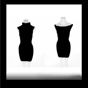 A.L.C. XS Cowl Neck Ribbed Knit Sweater Dress in Black $495US